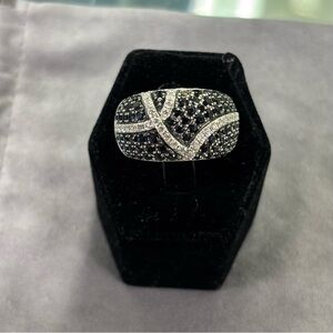 Roberto Coin 18k White Gold & Black Diamond Ring